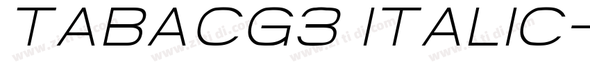 TabacG3 Italic字体转换